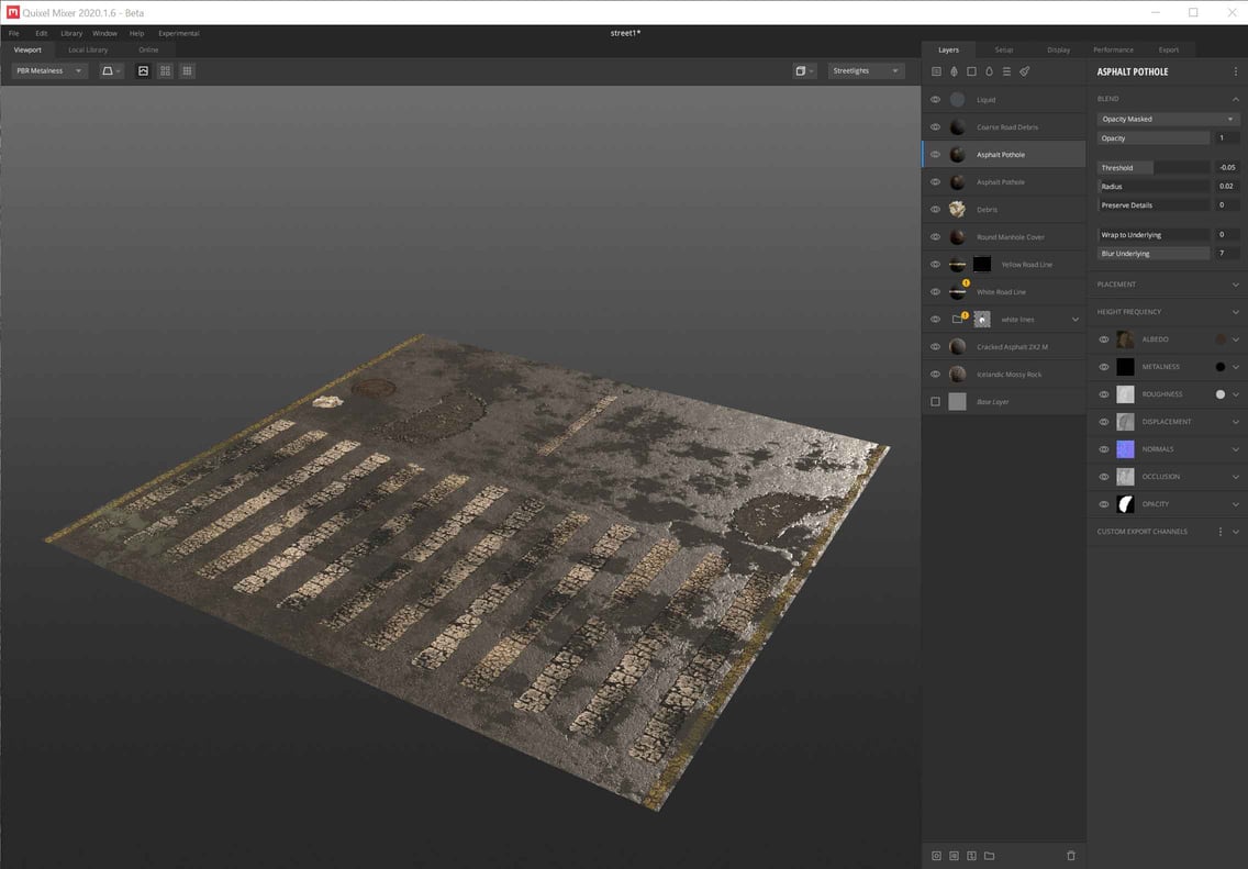 混音器中的街景